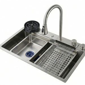 evier cascade inox simple 75X46