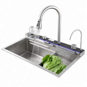 evier cascade inox toute option 75x46